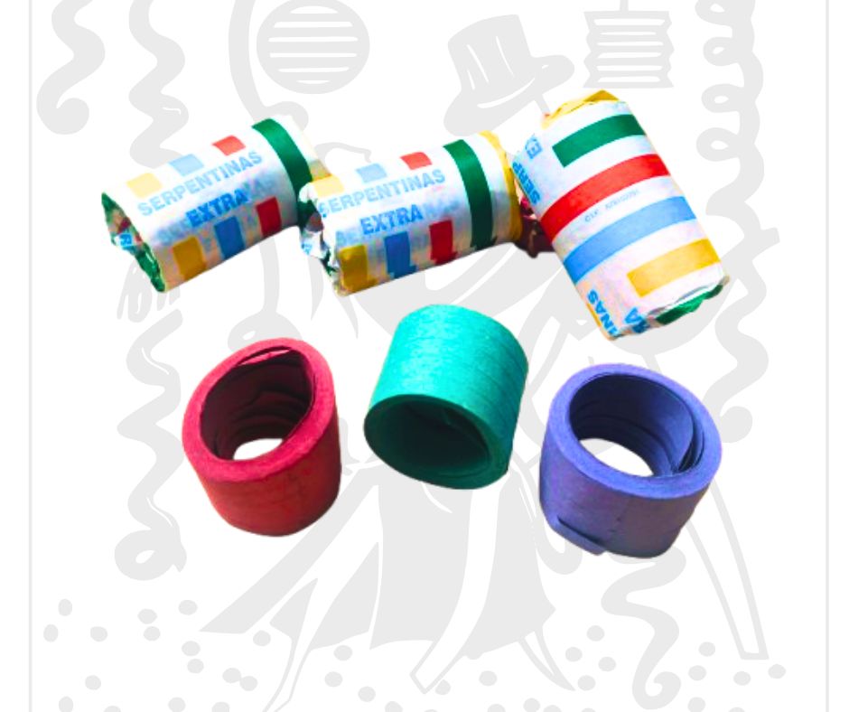 Serpentina Extra 10r Carnaval 6m de Papel Reciclado y Ecológico ElCollarHawaiano.com