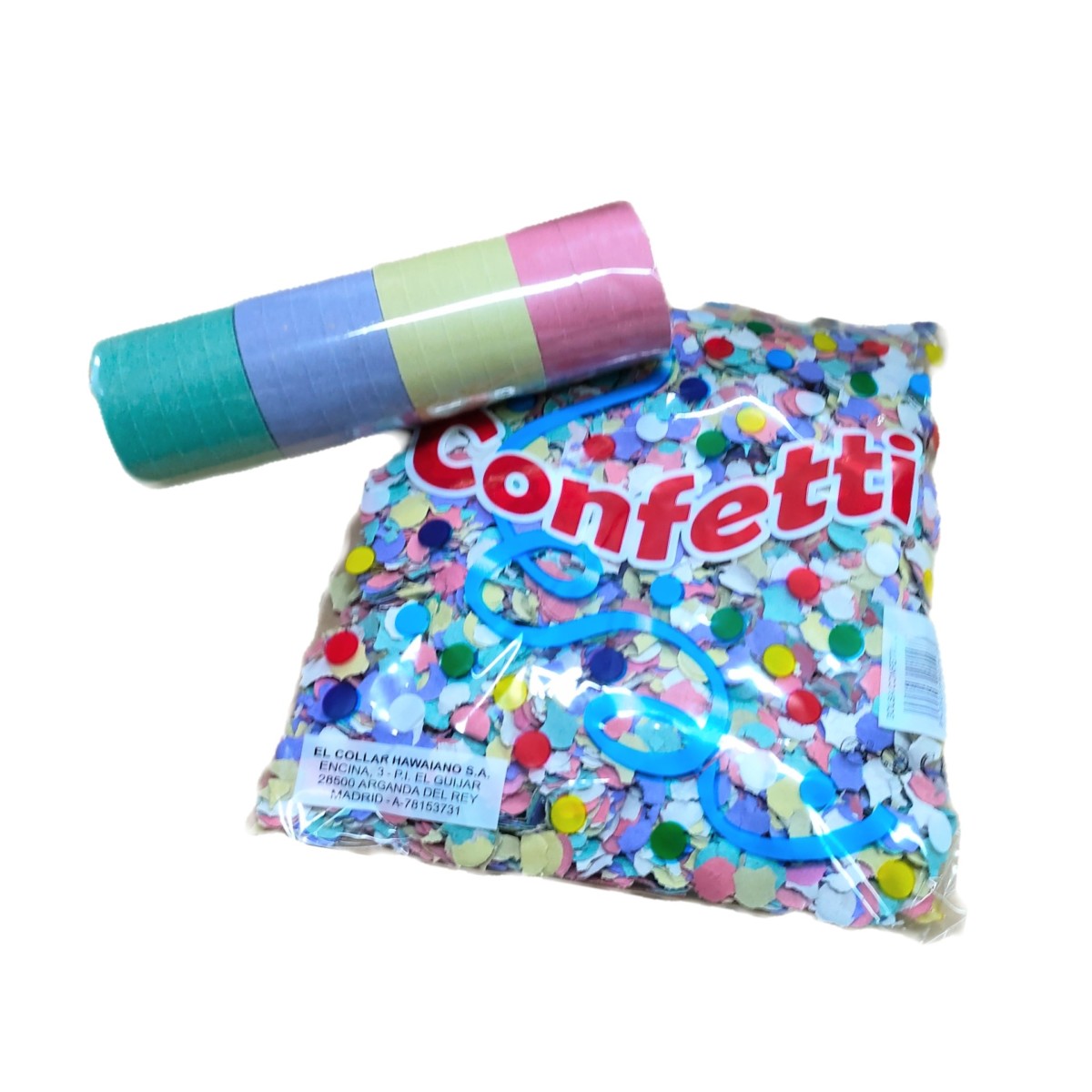 Pack Serpentina & Confetti - Confetti Ecológico - ElCollarHawaianoS.a®