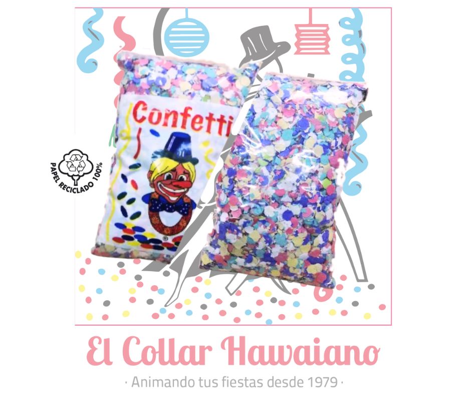 Bolsa de Confetti Ecológico 200g - Ideal para Carnavales, bodas y fiestas infantiles