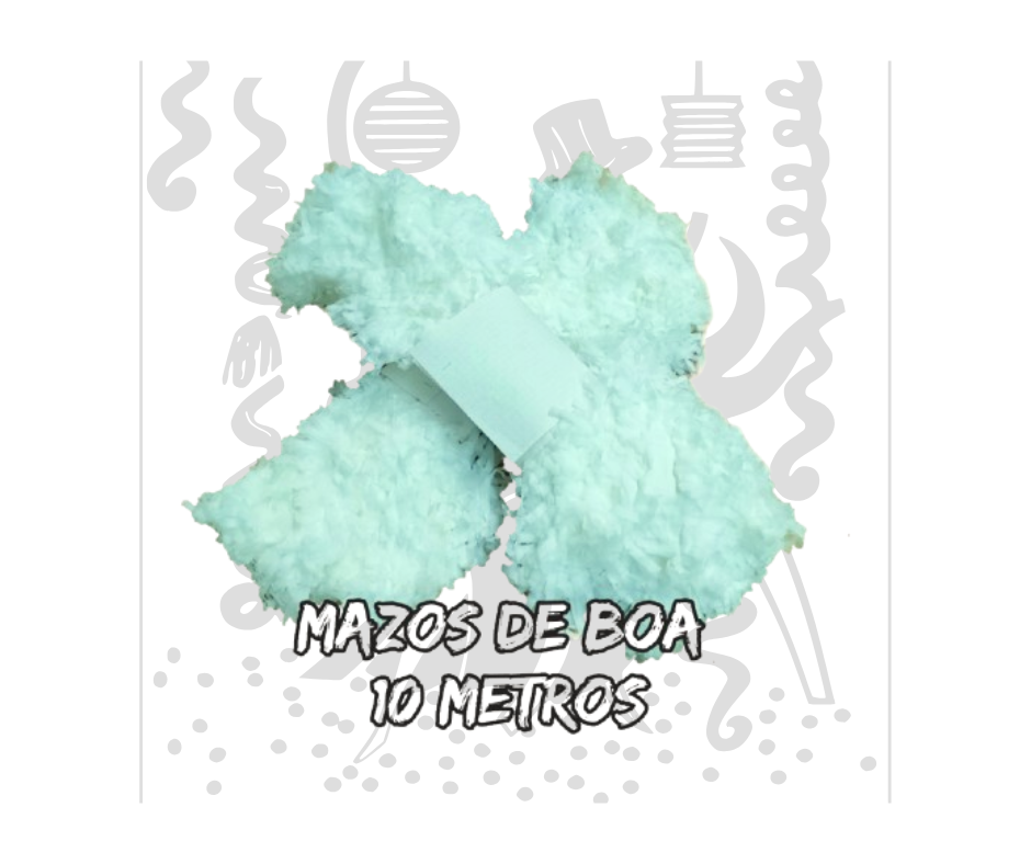 Mazo Boa Papel Seda Blanco 10 Metros- Adornos Fiestas- Elcollarhawaiano S.a