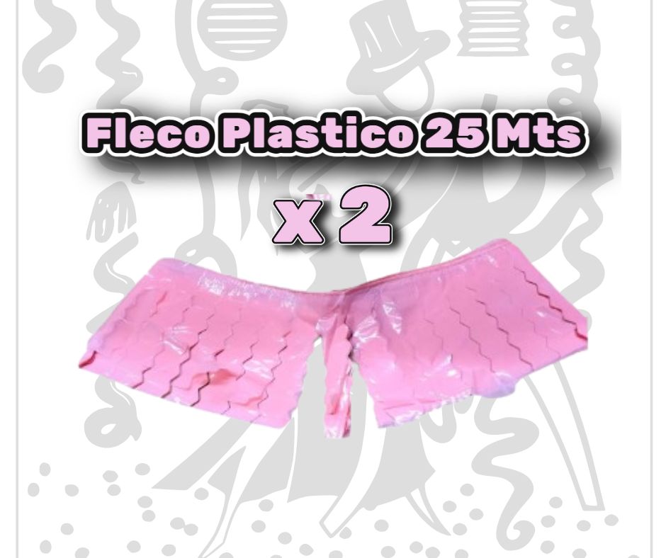 Fleco decorativo de plástico Rosa - 25 metros x 2 - Ideal para decoración de escenarios y fiestas