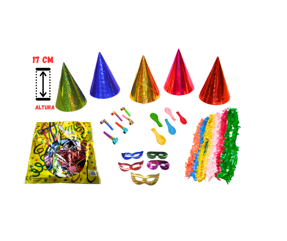 BT1 Cotillon Barato 17 Cm 6 Piezas 2024