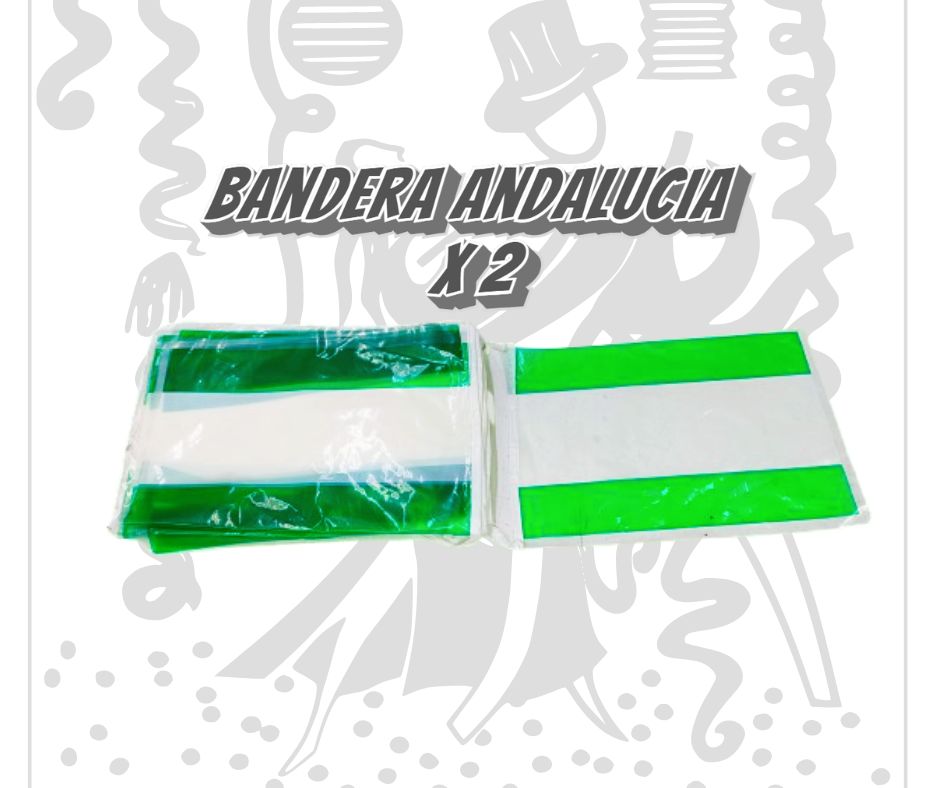 Bandera de Andalucia 50m - 2 Tiras de 25m - Ideal para decoración de eventos deportivos y celebraciones públicas