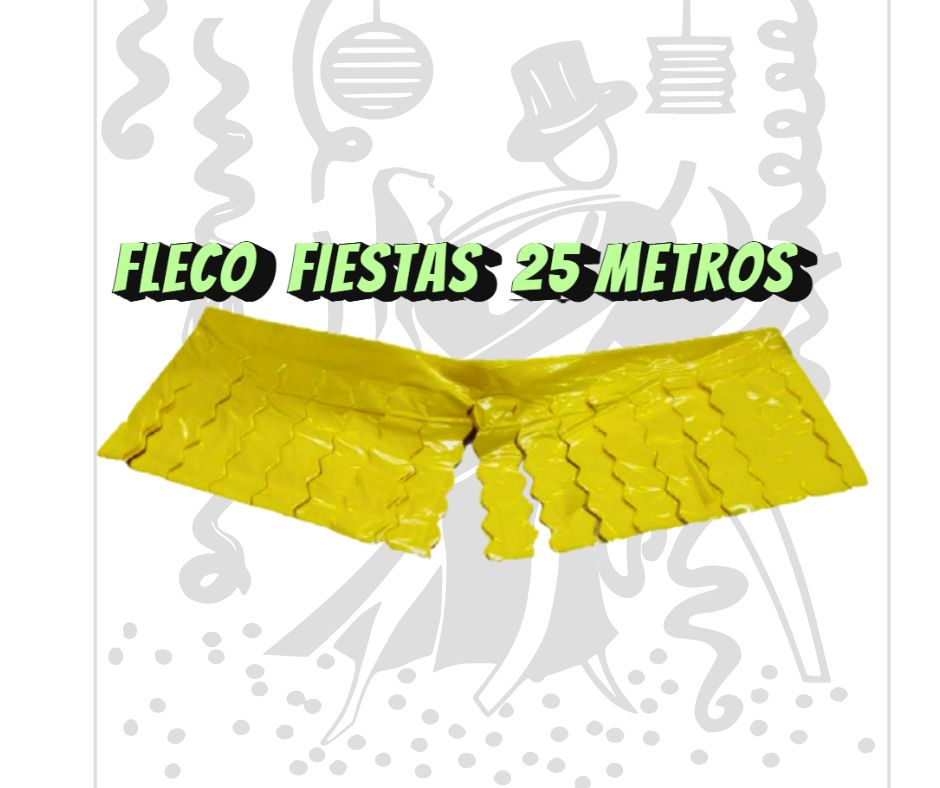 Flecos Plástico Amarillo 25 Mts - elcollarhawaiano s.a