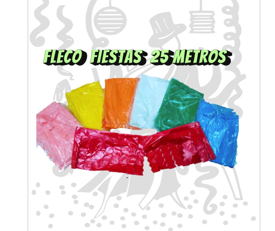 Flecos de Plástico 25 Metros-Adornos Fiestas- ElcollarhawaianoS.a