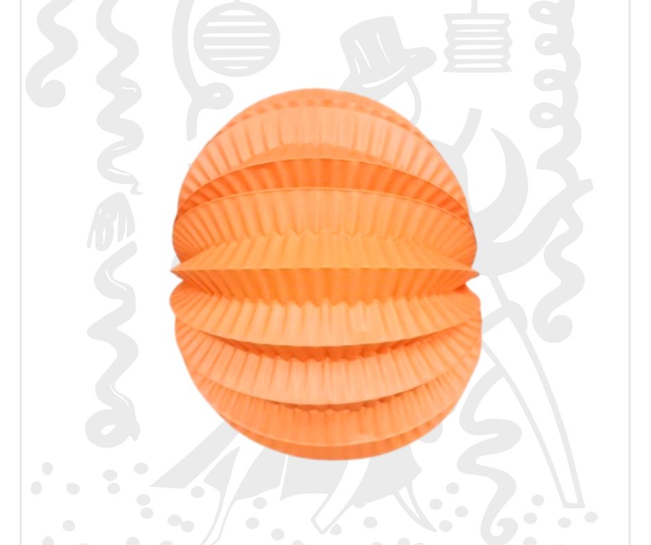 Farolillo Liso Naranja 22 Cm Decoración clásica para eventos Ideal para ferias y bodas temáticas