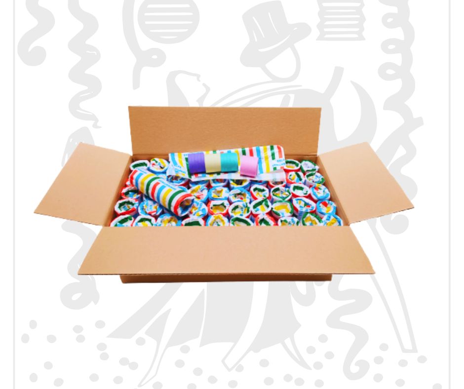 Caja Serpentina Extra 20r Carnaval 7m de Papel Reciclado y Ecológico ElCollarHawaiano.com