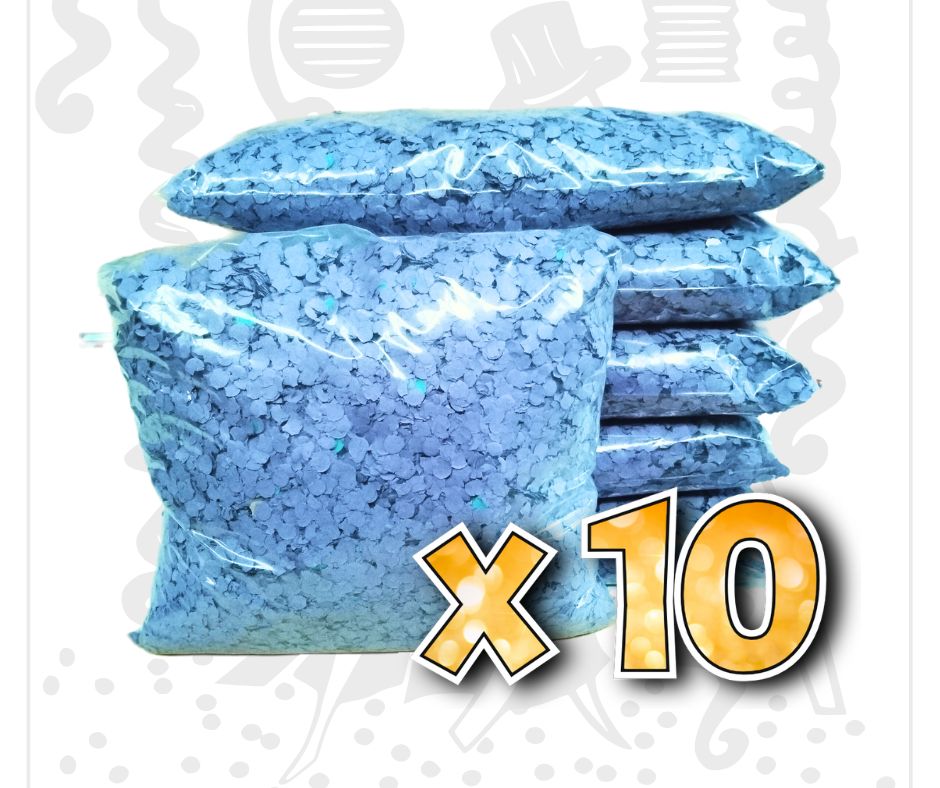 Confeti Azul 1 Kg x 10 Pz | Biodegradable | El Collar Hawaiano