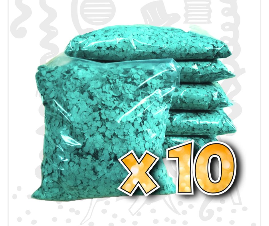 Confeti Verde 1 Kg | Biodegradable x 10 | El Collar Hawaiano